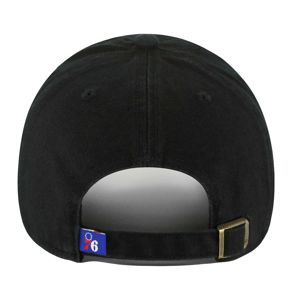 47 brand - Philadelphia 76ers '47 Core Logo Clean Up Adjustable Hat - Black
