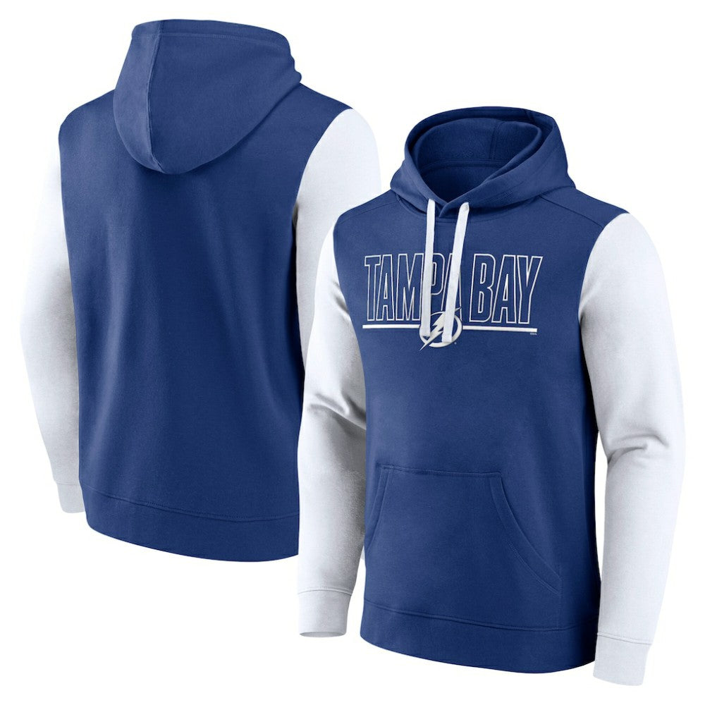 Tampa Bay Lightning - Logo Athletic Deliver Fleece Pullover Hoodie Blue