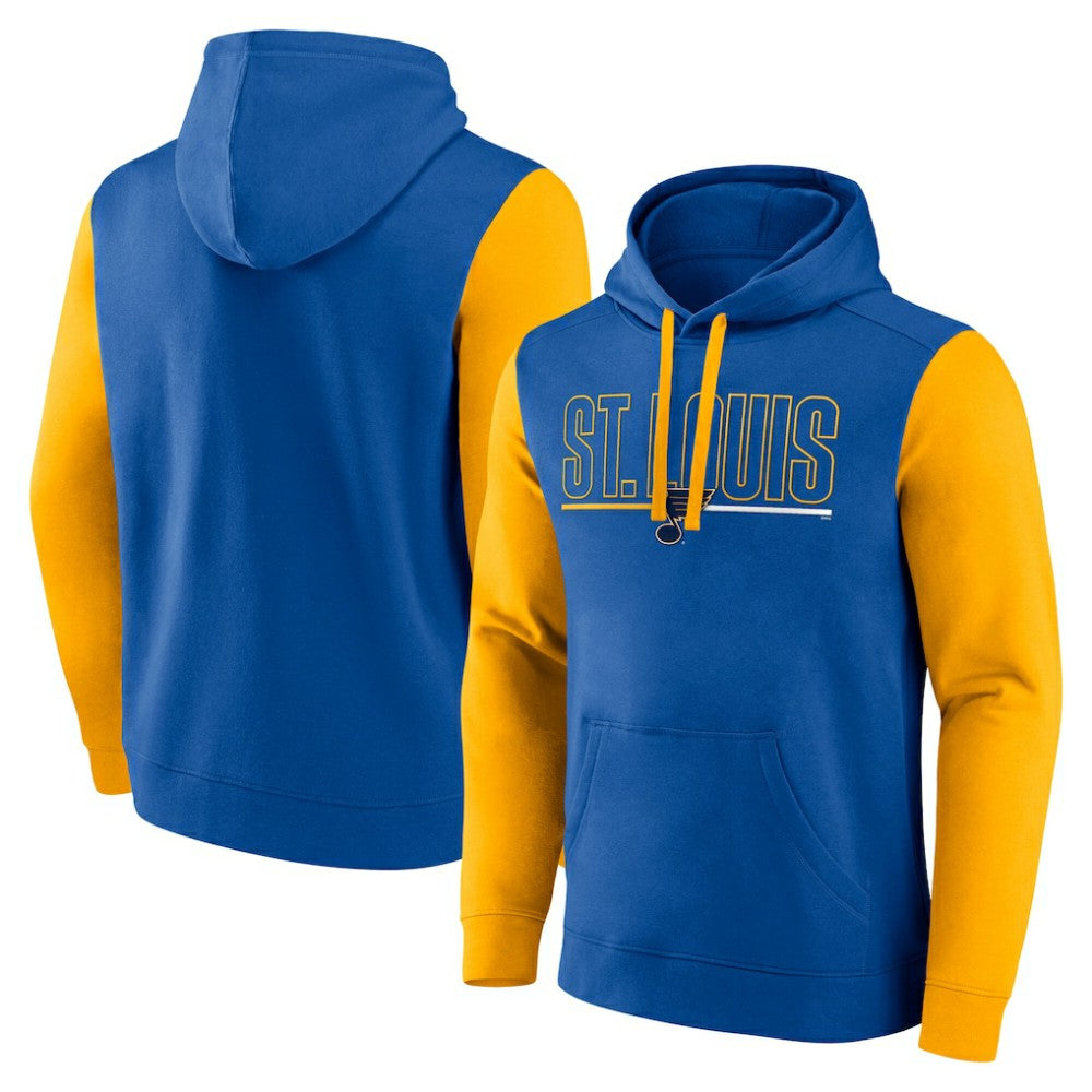 St. Louis Blues - Logo Athletic Deliver Fleece Pullover Hoodie Blue