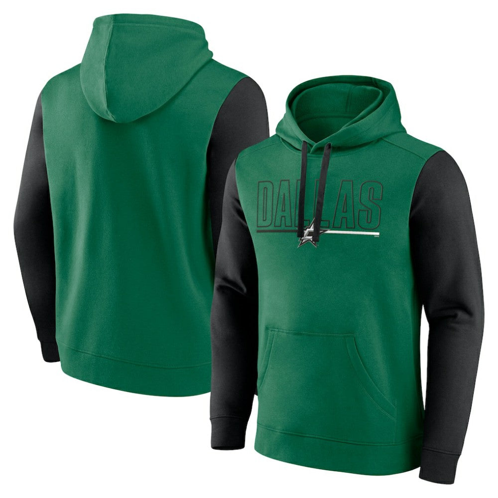 Dallas Stars - Logo Athletic Deliver Fleece Pullover Hoodie Kelly Green