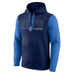 Winnipeg Jets - Logo Athletic Deliver Fleece Pullover Hoodie Navy