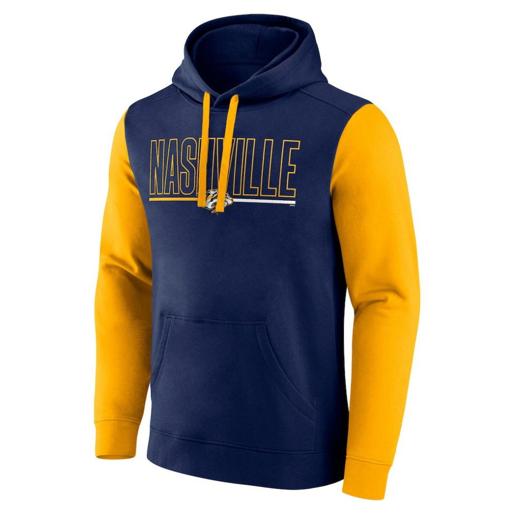 Nashville Predators - Logo Athletic Deliver Fleece Pullover Hoodie Navy