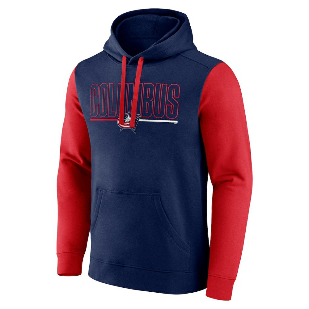 Columbus Blue Jackets - Logo Athletic Deliver Fleece Pullover Hoodie Navy