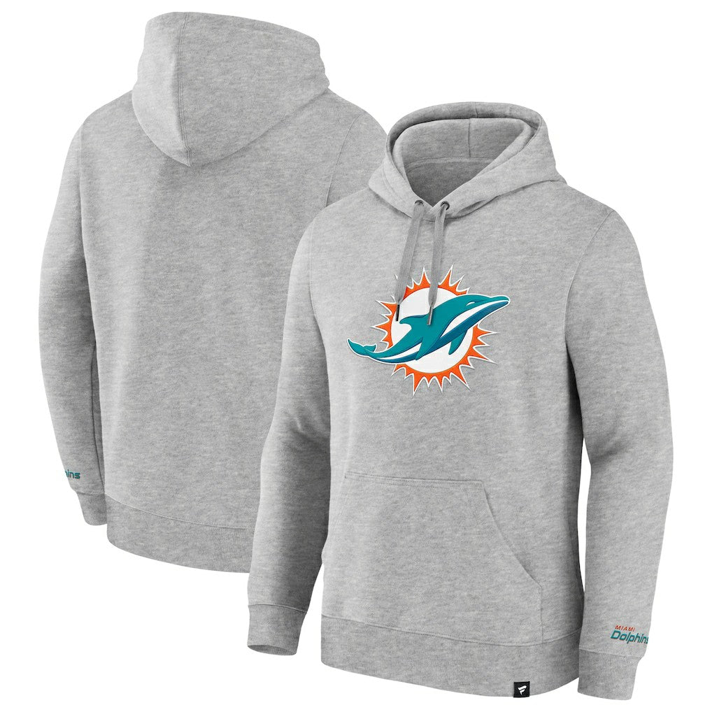 Miami Dolphins Legacy Fleece Pullover Hoodie Heather Gray - Fanatics