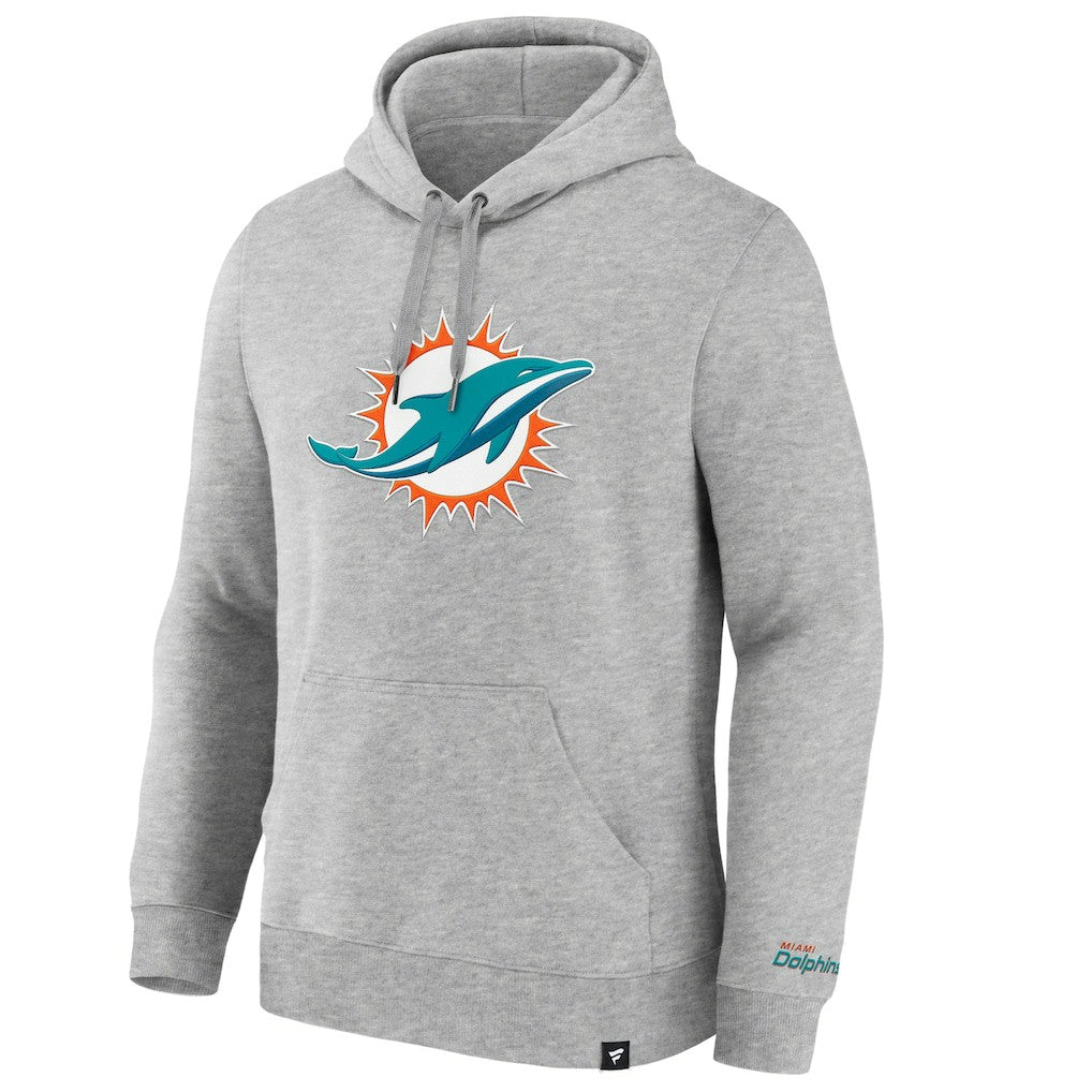 Miami Dolphins Legacy Fleece Pullover Hoodie Heather Gray - Fanatics