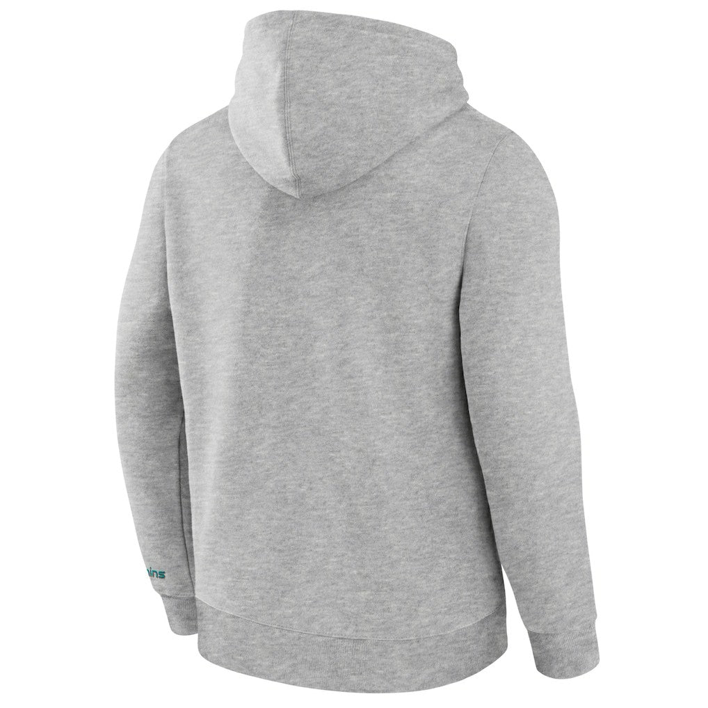 Miami Dolphins Legacy Fleece Pullover Hoodie Heather Gray - Fanatics