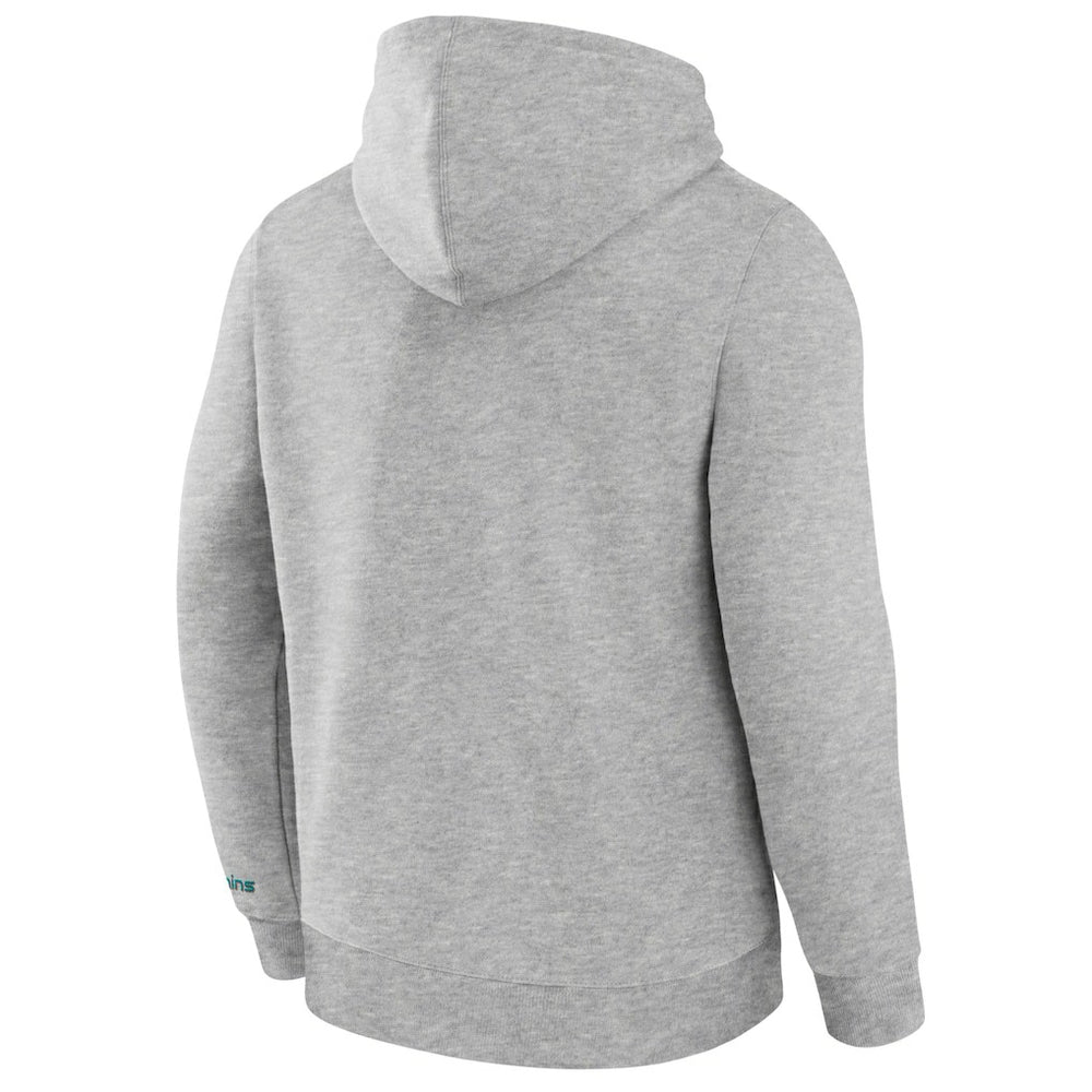 Miami Dolphins Legacy Fleece Pullover Hoodie Heather Gray - Fanatics