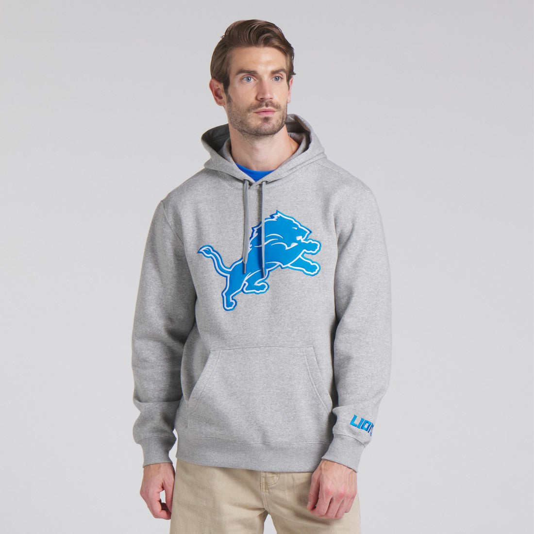 Detroit Lions Legacy Fleece Pullover Hoodie Heather Gray - Fanatics