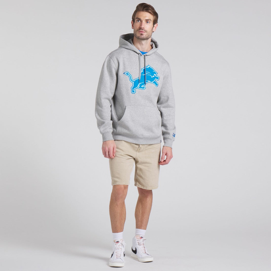 Detroit Lions Legacy Fleece Pullover Hoodie Heather Gray - Fanatics