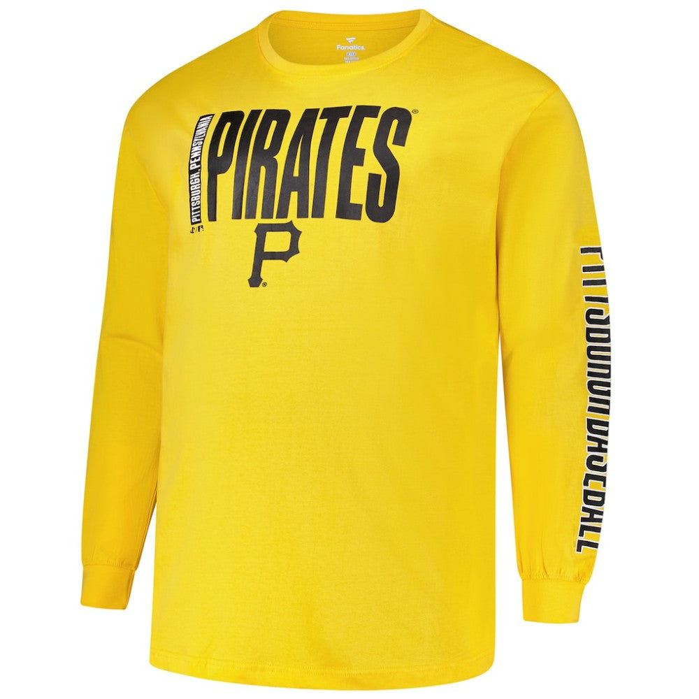 Pittsburgh Pirates Profile Big & Tall Two-Hit Long Sleeve T-Shirt Lifestyle