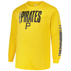 Pittsburgh Pirates Profile Big & Tall Two-Hit Long Sleeve T-Shirt Lifestyle