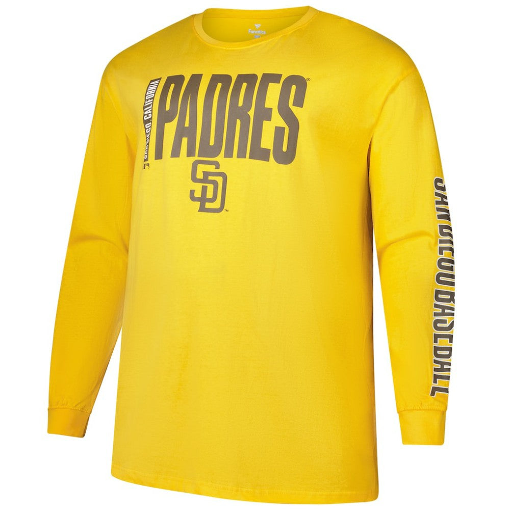 San Diego Padres Profile Big & Tall Two-Hit Long Sleeve T-Shirt Lifestyle