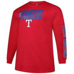 Texas Rangers Profile Big & Tall Two-Hit Long Sleeve T-Shirt Sale