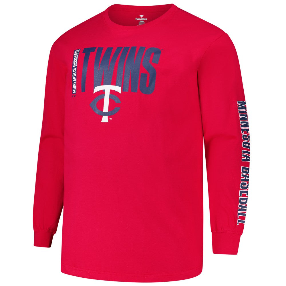 Minnesota Twins Profile Big & Tall Two-Hit Long Sleeve T-Shirt Near Me