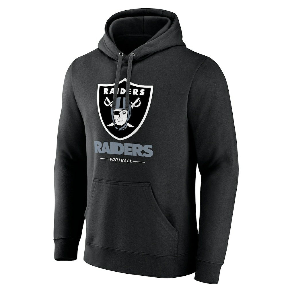 Las Vegas Raiders Team Lockup Pullover Hoodie Black - NFL
