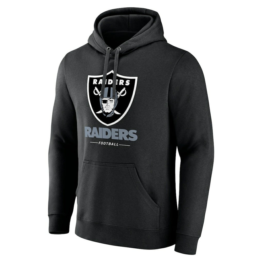 Las Vegas Raiders Team Lockup Pullover Hoodie Black - NFL