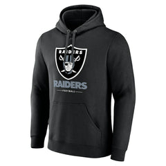 Las Vegas Raiders Team Lockup Pullover Hoodie Black - NFL
