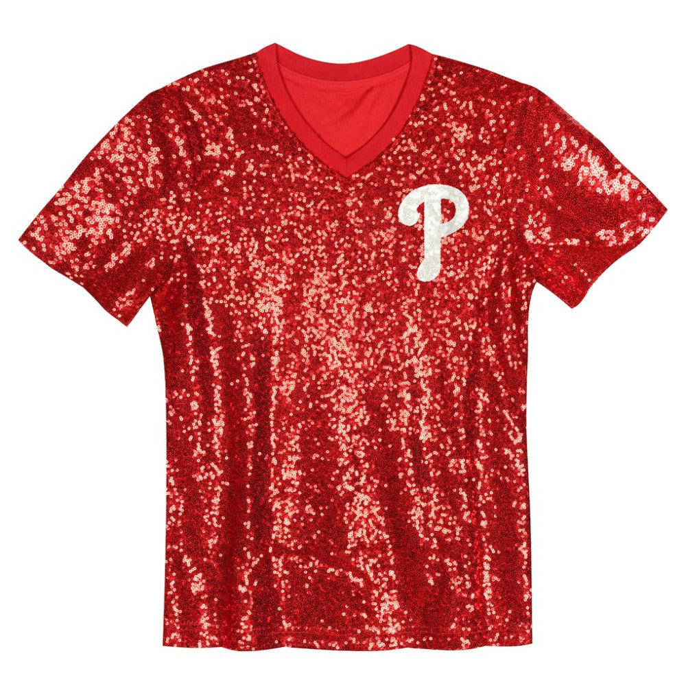 Bryce Harper Philadelphia Phillies Juniors Name & Number Sequin V-Neck Top Sale