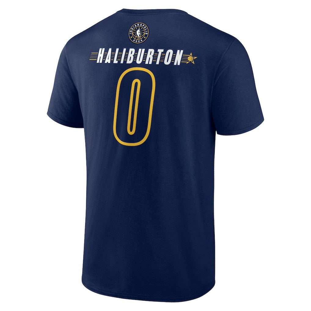 Fanatics - Tyrese Haliburton 2024 NBA All-Star Game Rebound Battle Name & Number T-Shirt - Navy