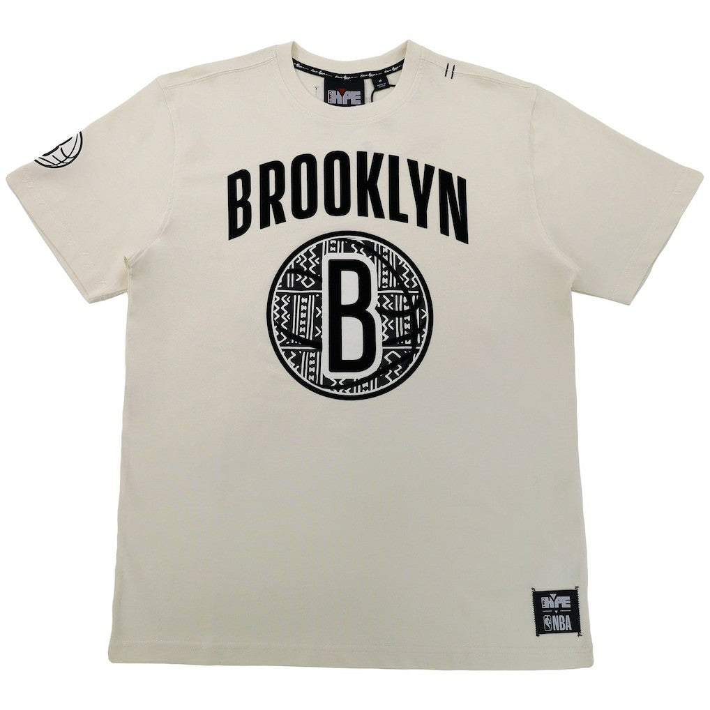 NBA - Brooklyn Nets NBA x Two Hype Unisex Culture & Hoops T-Shirt - Cream