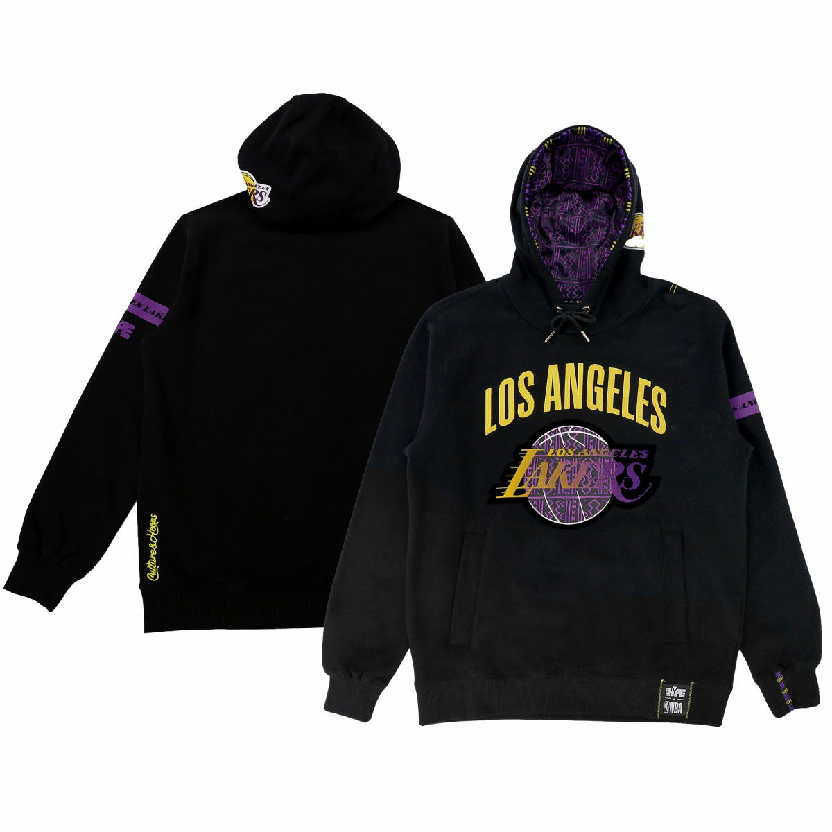 NBA - Los Angeles Lakers NBA x Two Hype Unisex Culture & Hoops Heavyweight Pullover Hoodie - Black