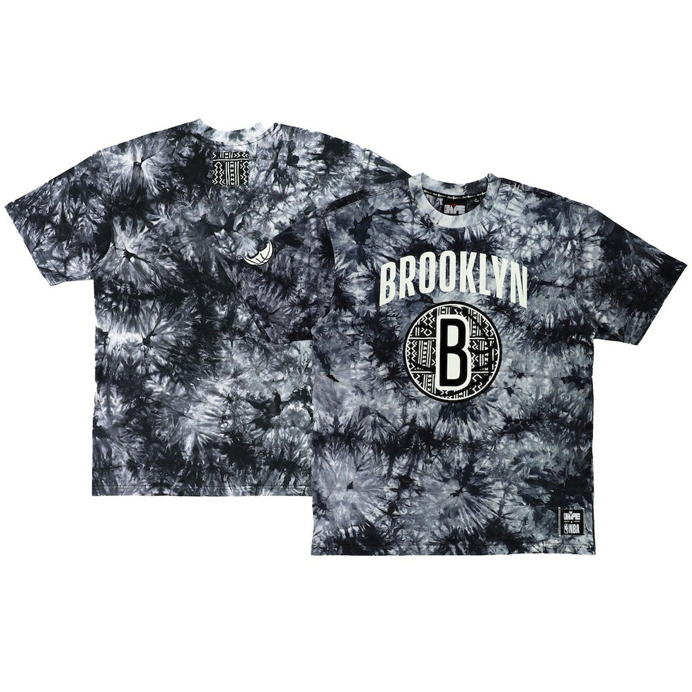 NBA - Brooklyn Nets NBA x Two Hype Unisex Culture & Hoops Tie-Dye T-Shirt - Black