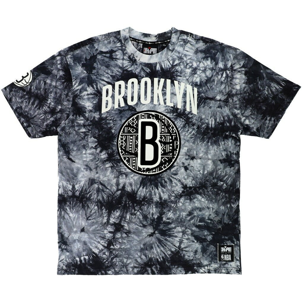 NBA - Brooklyn Nets NBA x Two Hype Unisex Culture & Hoops Tie-Dye T-Shirt - Black
