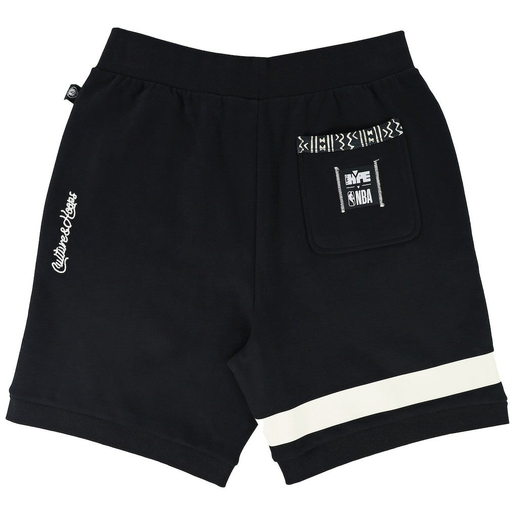 NBA - Brooklyn Nets NBA x Two Hype Unisex Culture & Hoops Premium Classic Fleece Shorts - Black