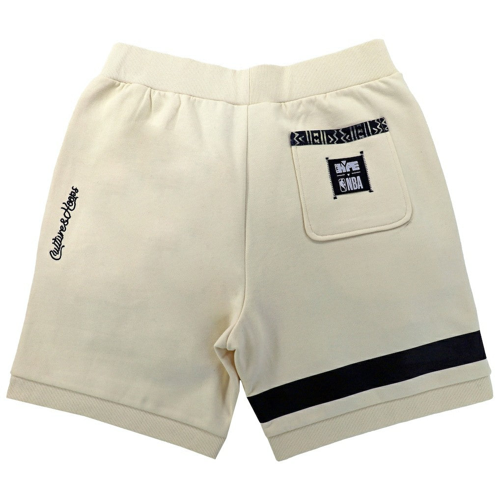 NBA - Brooklyn Nets NBA x Two Hype Unisex Culture & Hoops Premium Classic Fleece Shorts - Cream
