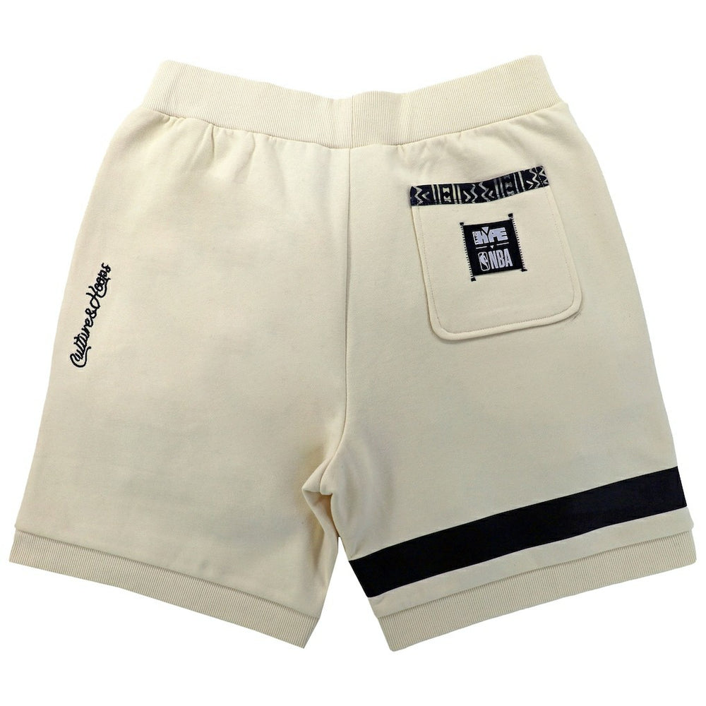NBA - Brooklyn Nets NBA x Two Hype Unisex Culture & Hoops Premium Classic Fleece Shorts - Cream