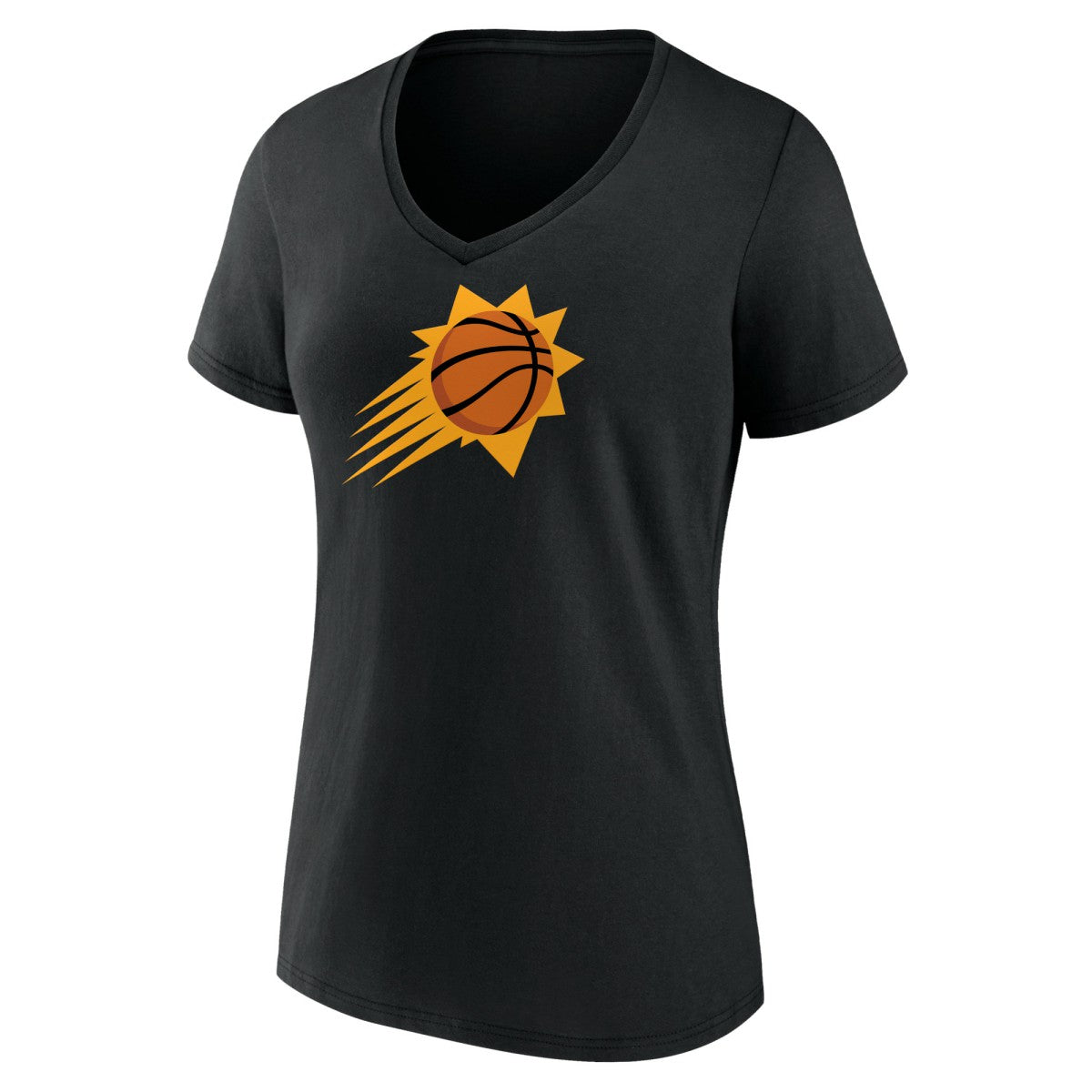 NBA - Phoenix Suns Women's Primary Logo V-Neck T-Shirt - Black