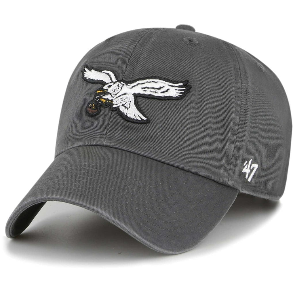 Philadelphia Eagles '47 Clean Up Adjustable Hat Charcoal - 47 brand