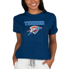 NBA - Oklahoma City Thunder Concepts Sport NBA Women's Concepts Mainstream Terry SS Top - Navy