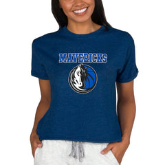 NBA - Dallas Mavericks Concepts Sport NBA Women's Concepts Mainstream Terry SS Top - Navy
