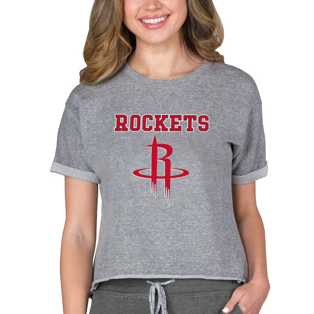 NBA - Houston Rockets Concepts Sport NBA Women's Concepts Mainstream Terry SS Top - Gray
