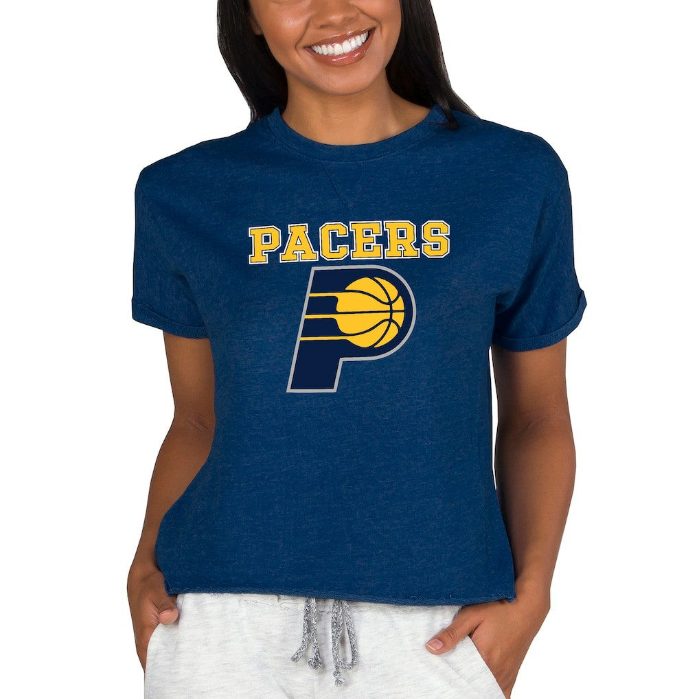 NBA - Indiana Pacers Concepts Sport NBA Women's Concepts Mainstream Terry SS Top - Navy