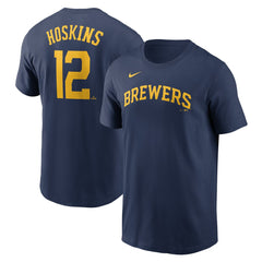 Rhys Hoskins Milwaukee Brewers Nike Fuse Name & Number T-Shirt discount