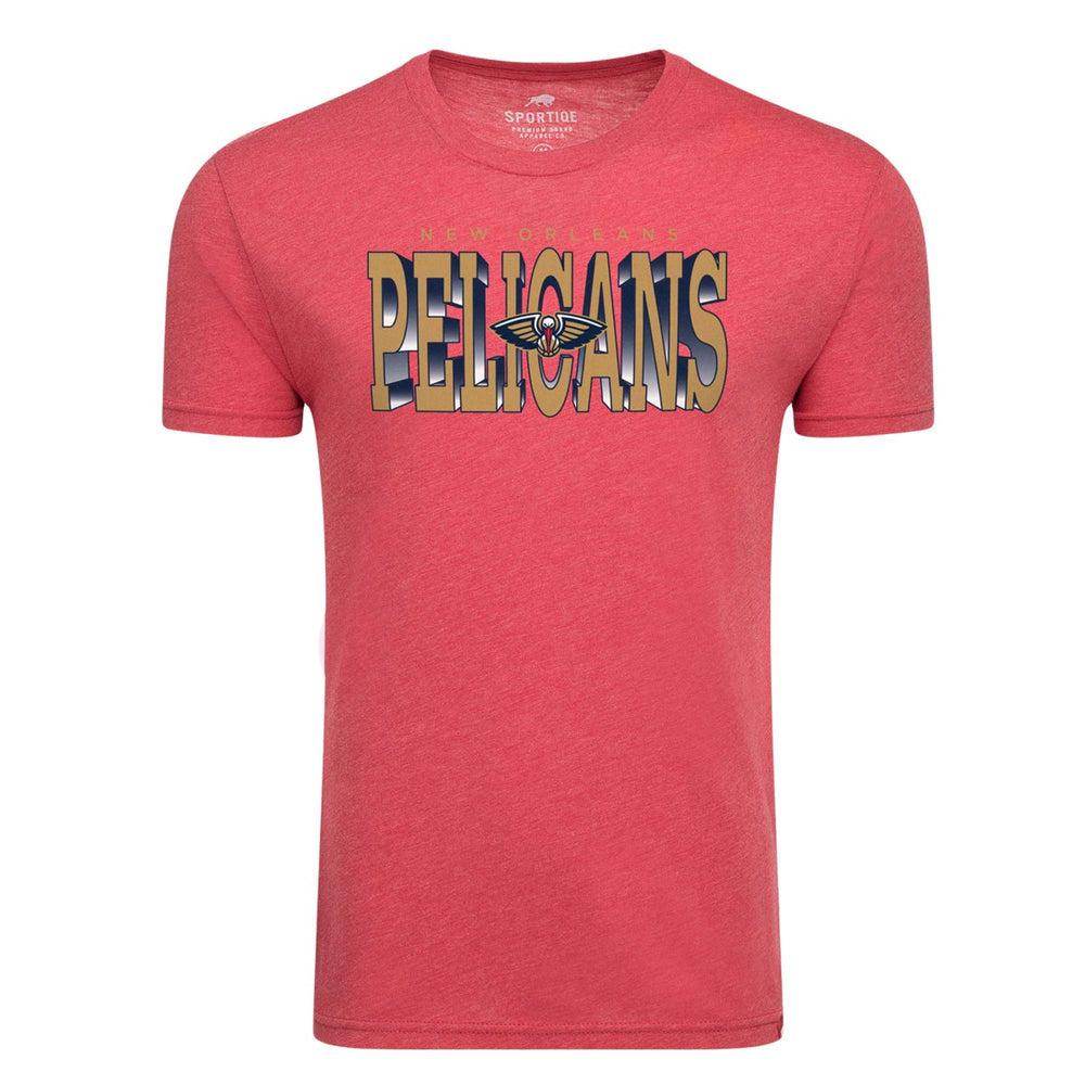NBA - New Orleans Pelicans Sportiqe Comfy Tri-Blend T-Shirt - Red