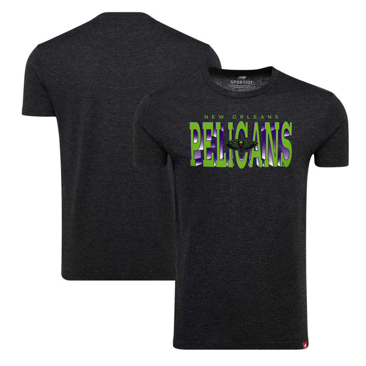 NBA - New Orleans Pelicans Sportiqe City Edition Comfy Tri-Blend T-Shirt - Heather Black