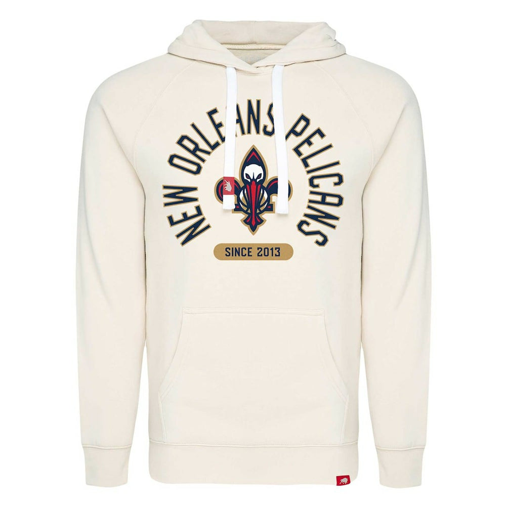 NBA - New Orleans Pelicans Sportiqe Unisex Olsen Raglan Tri-Blend Pullover Hoodie - Cream