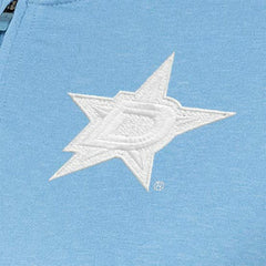 Dallas Stars - Antigua Women's White Logo Mentor Quarter-Zip Jacket Light Blue