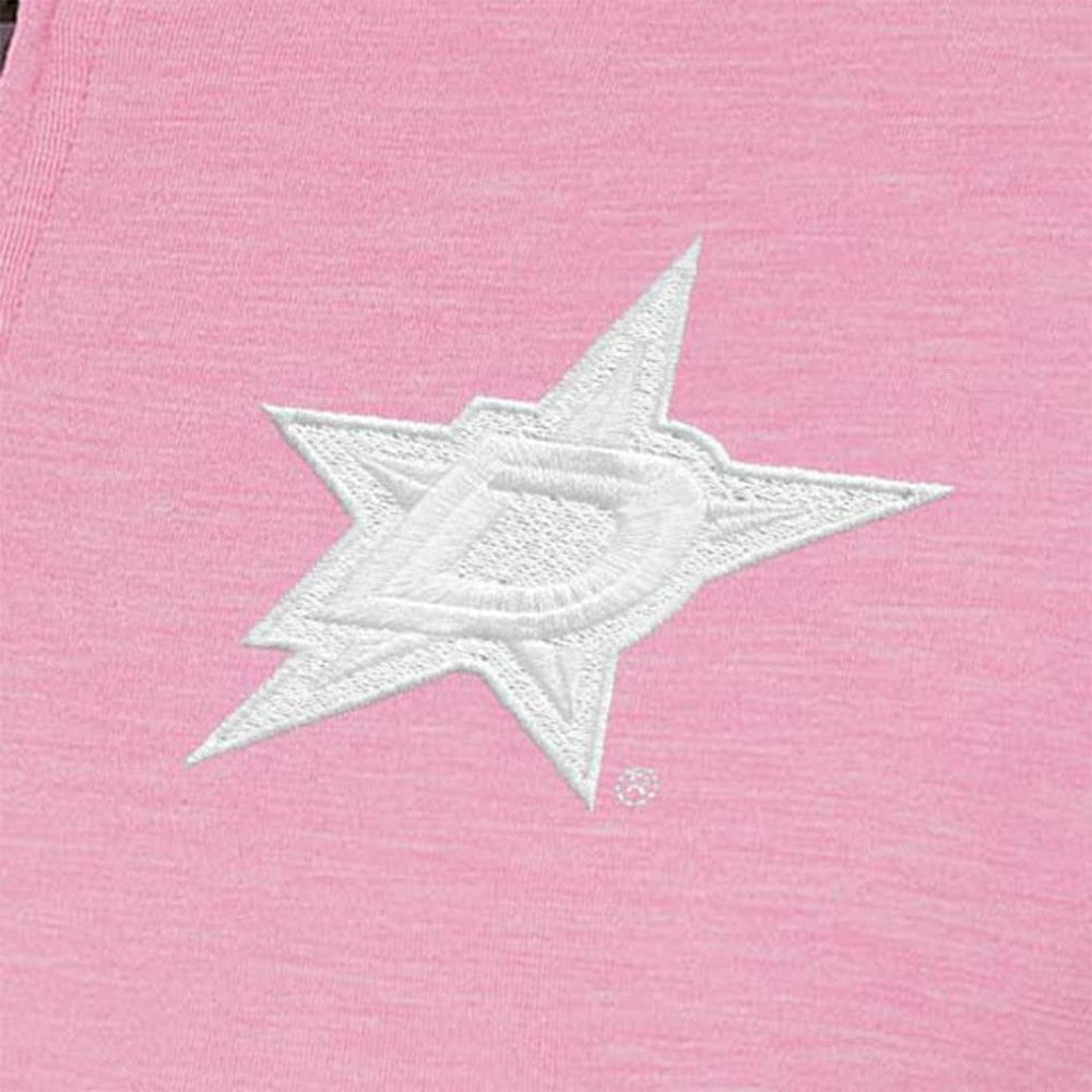 Dallas Stars - Antigua Women's White Logo Mentor Quarter-Zip Jacket Pink