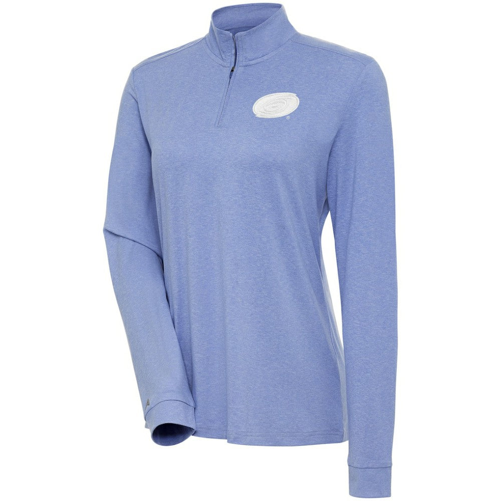 Carolina Hurricanes - Antigua Women's White Logo Mentor Quarter-Zip Jacket Lavender