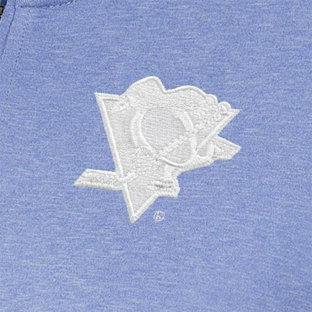 Pittsburgh Penguins Antigua Women's White Logo Mentor Quarter-Zip Jacket Lavender