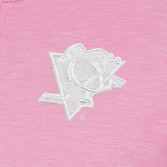 Pittsburgh Penguins Antigua Women's White Logo Mentor Quarter-Zip Jacket Pink
