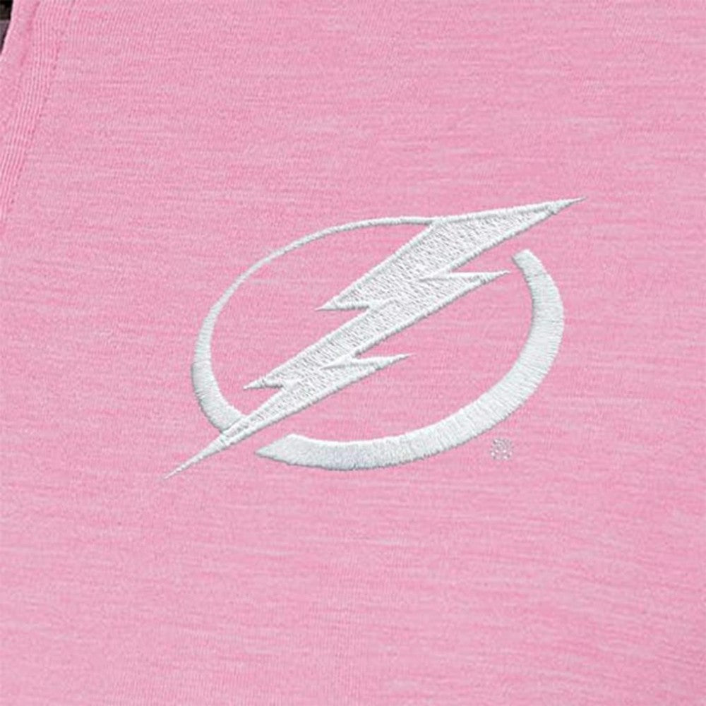 Tampa Bay Lightning - Antigua Women's White Logo Mentor Quarter-Zip Jacket Pink