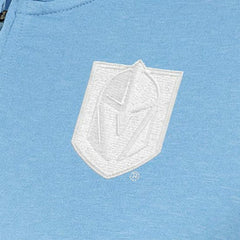 Vegas Golden Knights Antigua Women's White Logo Mentor Quarter-Zip Jacket Light Blue