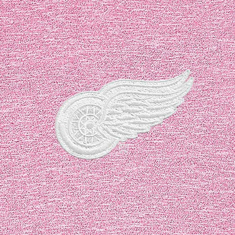 Detroit Red Wings - Antigua White Logo Hunk Quarter-Zip Pullover Pink