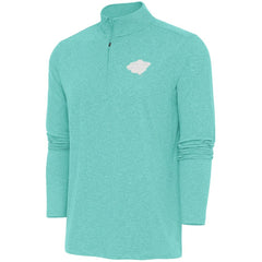 Minnesota Wild - Antigua White Logo Hunk Quarter-Zip Pullover Mint