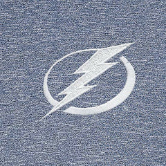 Tampa Bay Lightning - Antigua White Logo Hunk Quarter-Zip Pullover Heather Navy